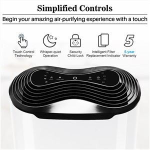 Lachin OEM Kay Air purifikateur ak PM2.5 Display