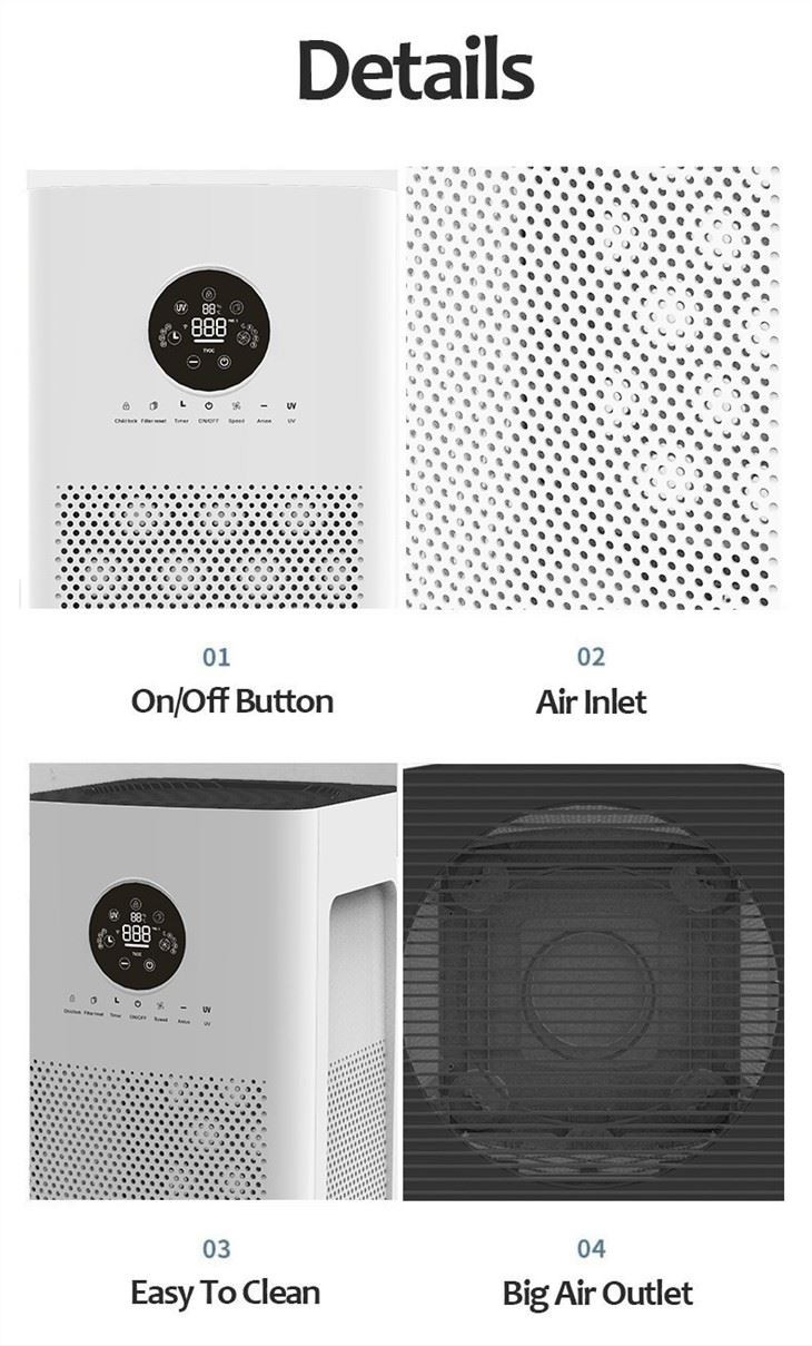 BKJ-55A Touch Panel Air Sensor Room Air Purifier