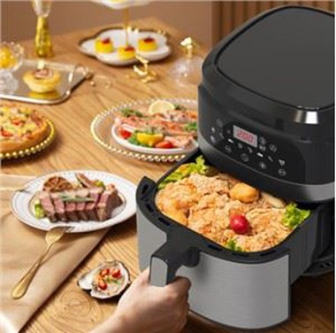 Elektwonik 5.5L Healthy Household Air Fryer san lwil oliv